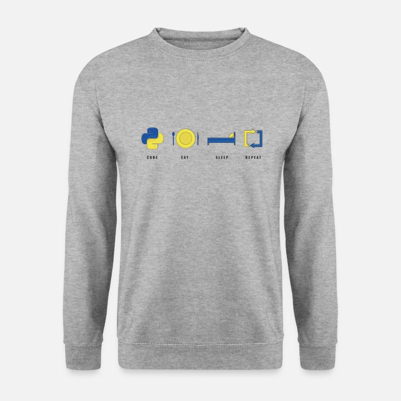 CODER PYTHON LIFE - Sweat-shirt Unisexe - gris chiné