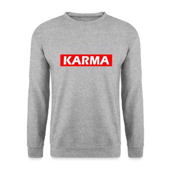 Karma - Unisex Sweatshirt - salt & pepper - Front - Alina (178cm) & Michal (187cm)