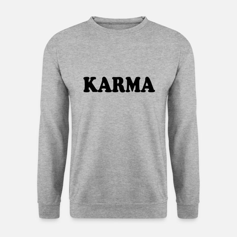 Karma - Unisex Pullover - Weißgrau meliert