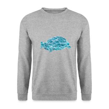 turtle, toad, animals, nature - Unisex Sweatshirt - salt & pepper - Front - Alina (178cm) & Michal (187cm)