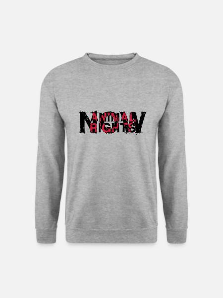 ANIMAL RIGHTS NOW_03 - Unisex Sweatshirt - salt & pepper