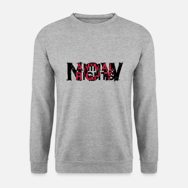 ANIMAL RIGHTS NOW_03 - Unisex Pullover - Weißgrau meliert