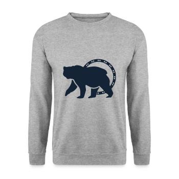 Ours - Panda Forêt Nature Liberté Sauvage - Sweat-shirt Unisexe - gris chiné - Devant - Alina (178cm) & Michal (187cm)
