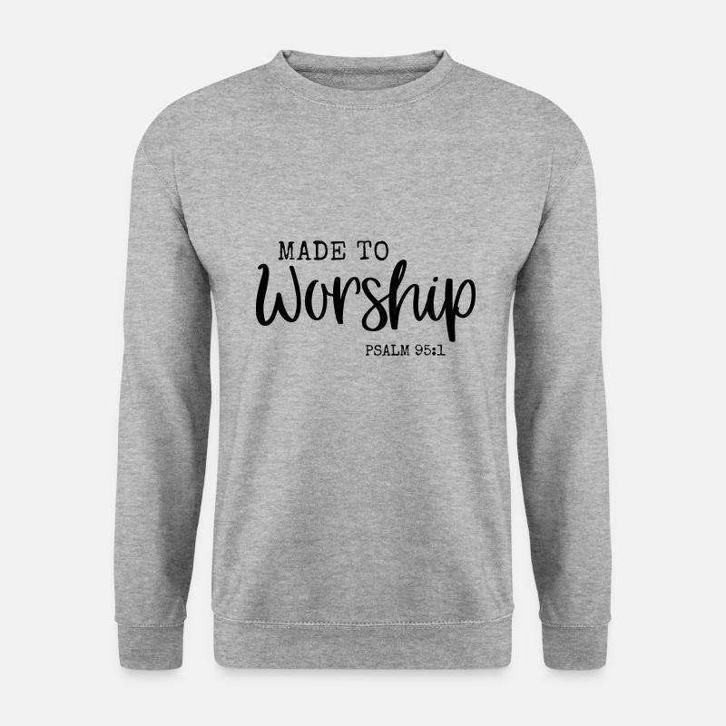 Made to worship - Unisex Pullover - Weißgrau meliert