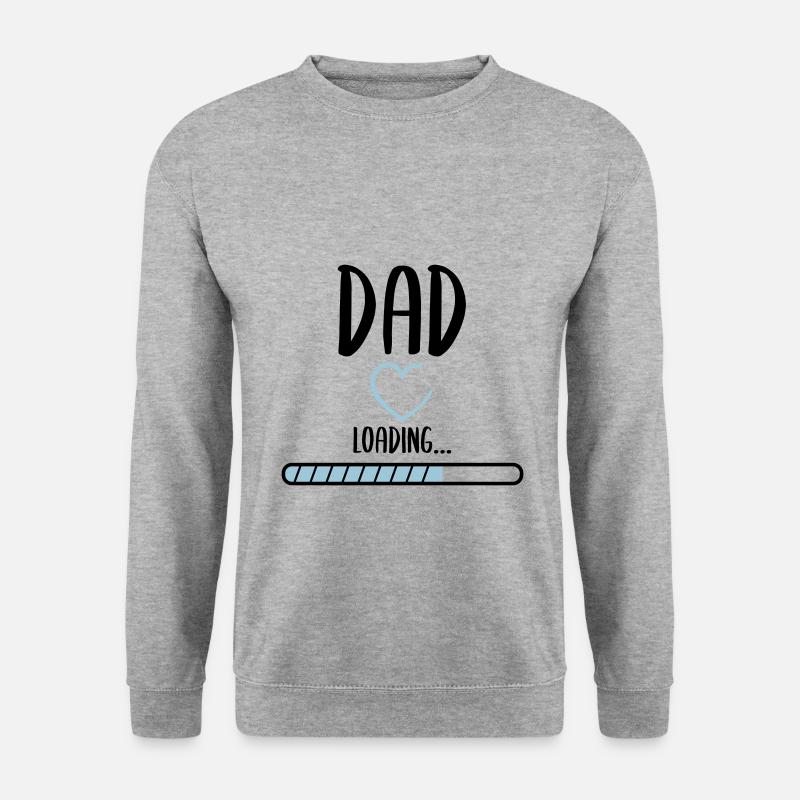 Soon dad - Unisex Pullover - Weißgrau meliert