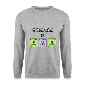 La science est amusante - Sweat-shirt Unisexe - gris chiné - Devant - Alina (178cm) & Michal (187cm)