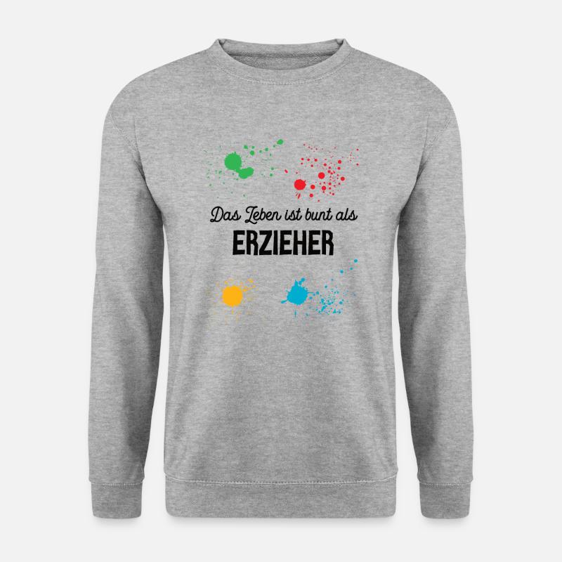 Erzieher Pädagoge Kindergarten Kindergärtner - Unisex Pullover - Weißgrau meliert