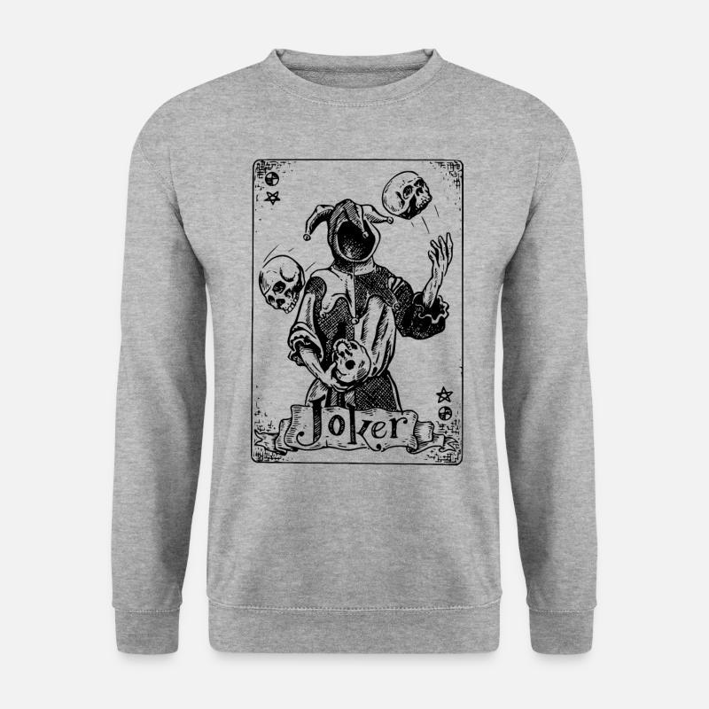 Joker - Unisex Pullover - Weißgrau meliert