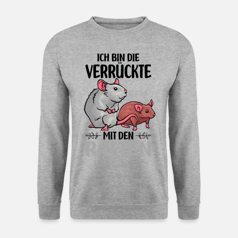 Ratten - Unisex Pullover - Weißgrau meliert