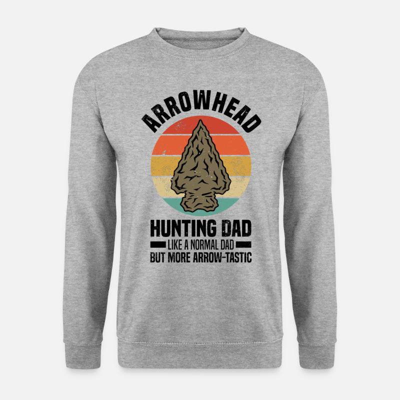 Pfeilspitzen Sammeln - Unisex Pullover - Weißgrau meliert