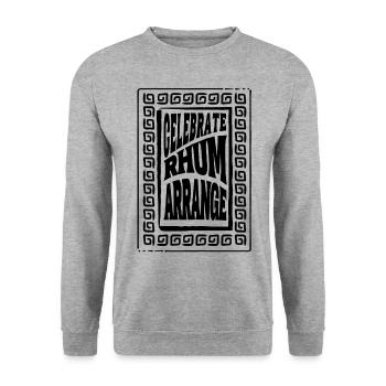 CELEBRATE RUM ARRANGE - Unisex Sweatshirt - salt & pepper - Front - Alina (178cm) & Michal (187cm)