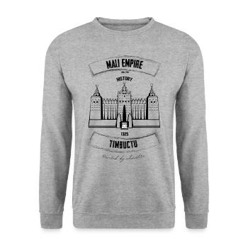 Mali Empire Black and White -Edition - Unisex Sweatshirt - salt & pepper - Front - Alina (178cm) & Michal (187cm)