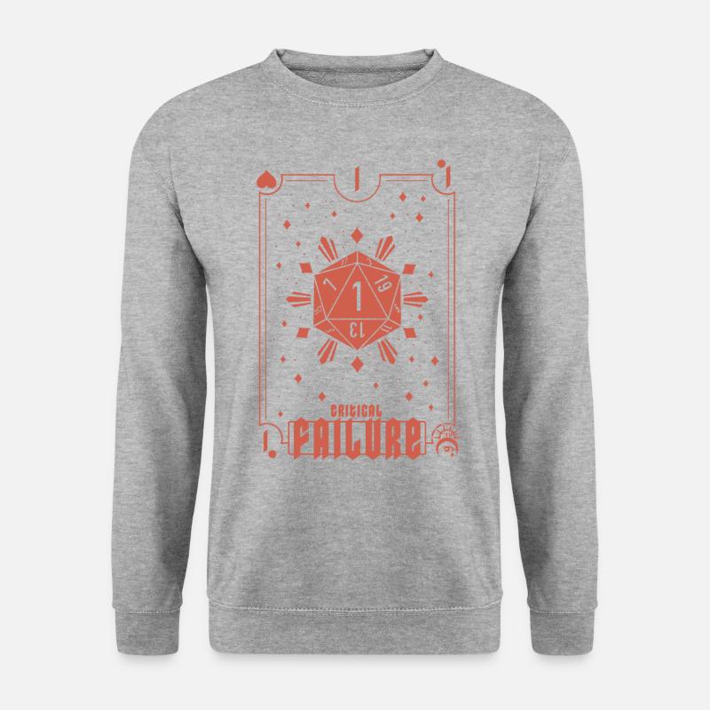 Ciritical Failure - Unisex Pullover - Weißgrau meliert