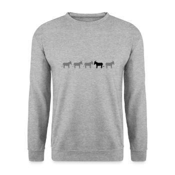 different bees horse pony small packelsel - Unisex Sweatshirt - salt & pepper - Front - Alina (178cm) & Michal (187cm)