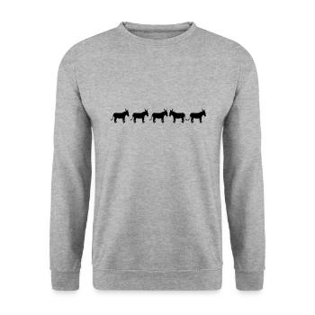 different bees horse pony small packelsel - Unisex Sweatshirt - salt & pepper - Front - Alina (178cm) & Michal (187cm)