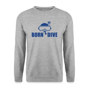 diver - Unisex Sweatshirt - salt & pepper - Front - Alina (178cm) & Michal (187cm)