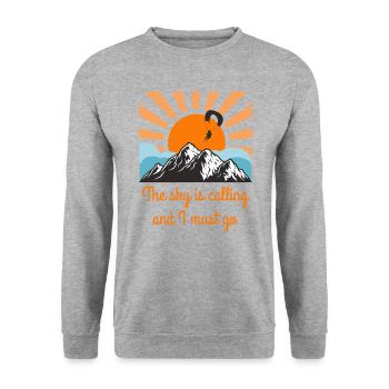 Skydiving and Parachuting - Sweat-shirt Unisexe - gris chiné - Devant - Alina (178cm) & Michal (187cm)