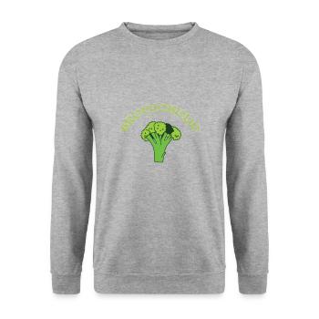 vegan - Unisex Pullover - Weißgrau meliert - Vorne - Alina (178cm) & Michal (187cm)