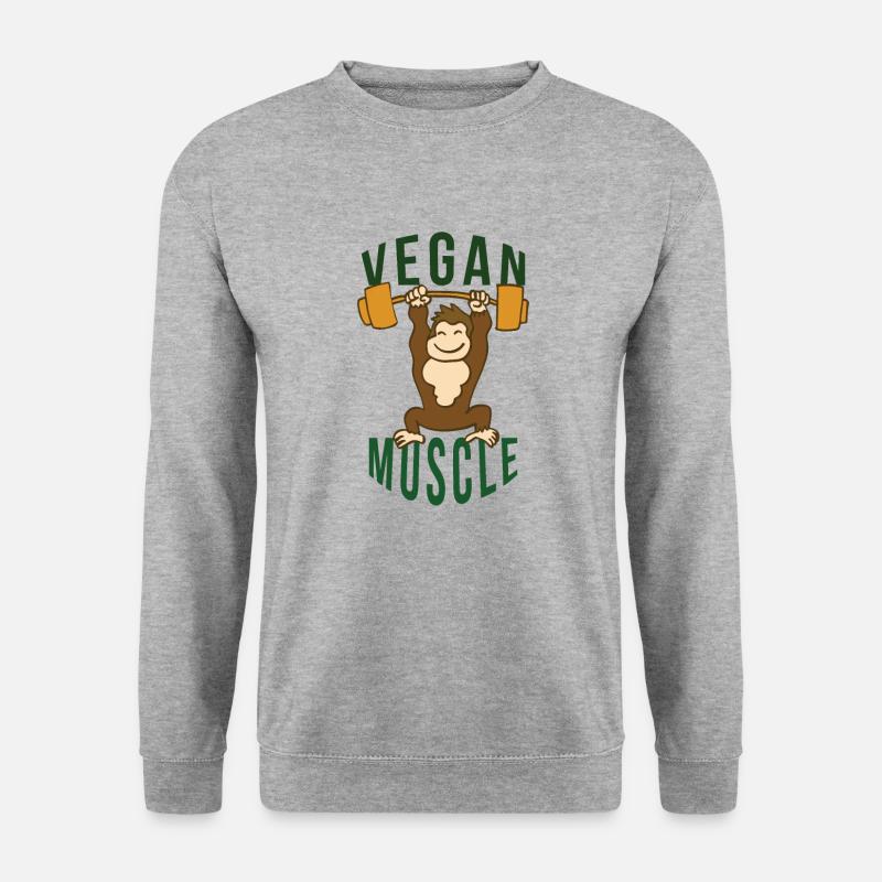vegan - Unisex Pullover - Weißgrau meliert