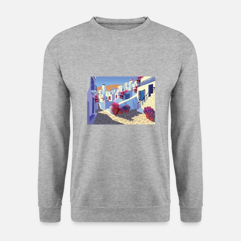 Greece - Unisex Pullover - Weißgrau meliert