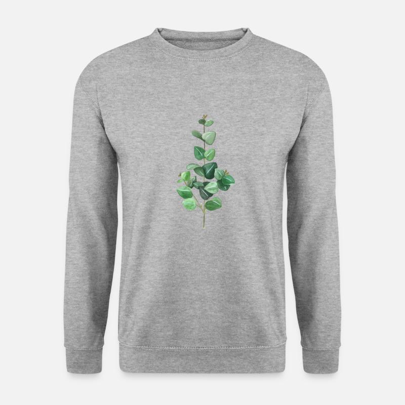 Green Eucalyptus - Unisex Pullover - Weißgrau meliert