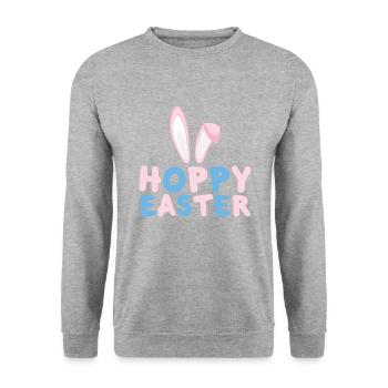 Ostern - Unisex Pullover - Weißgrau meliert - Vorne - Alina (178cm) & Michal (187cm)