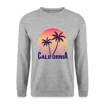 California - Unisex Sweatshirt - salt & pepper - Front - Alina (178cm) & Michal (187cm)