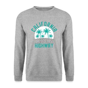 California - Unisex Sweatshirt - salt & pepper - Front - Alina (178cm) & Michal (187cm)