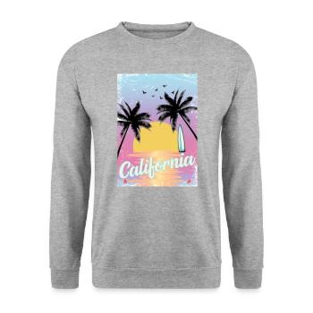 California - Unisex Sweatshirt - salt & pepper - Front - Alina (178cm) & Michal (187cm)