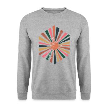 Boho - Unisex Sweatshirt - salt & pepper - Front - Alina (178cm) & Michal (187cm)