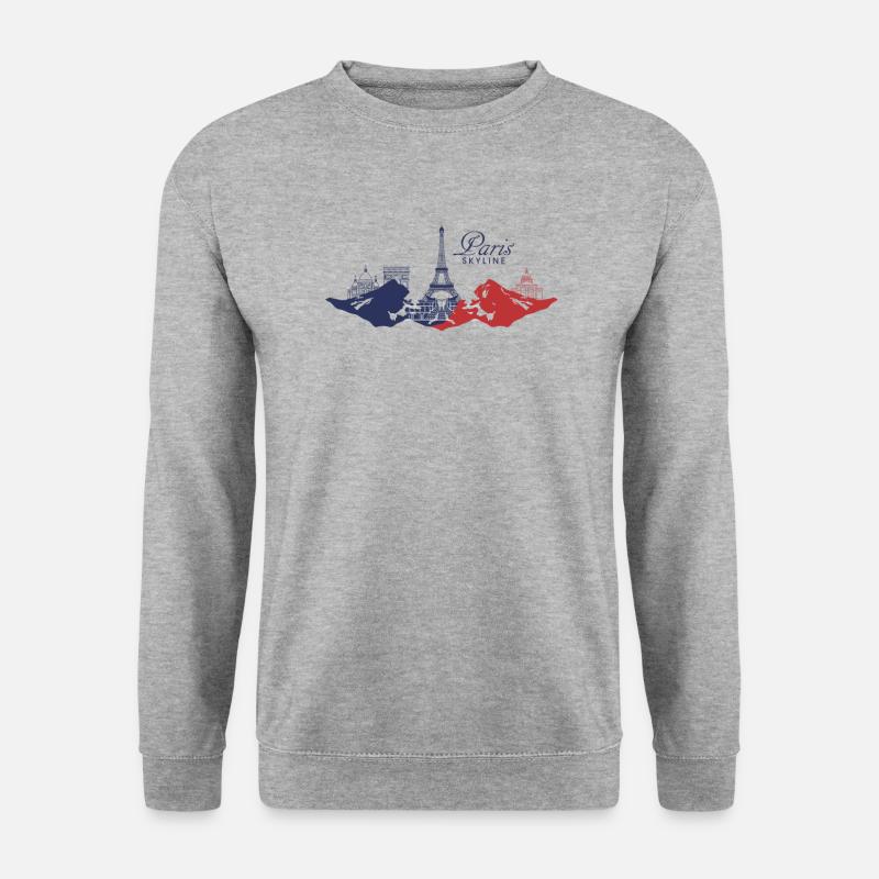 Paris - Unisex Pullover - Weißgrau meliert