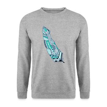 Rebondir - Sweat-shirt Unisexe - gris chiné - Devant - Alina (178cm) & Michal (187cm)