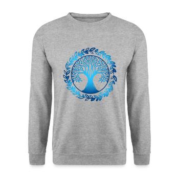 Tree - Unisex Sweatshirt - salt & pepper - Front - Alina (178cm) & Michal (187cm)