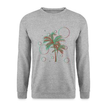 Tree - Unisex Sweatshirt - salt & pepper - Front - Alina (178cm) & Michal (187cm)