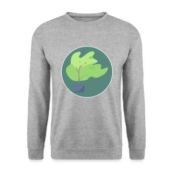 Tree - Unisex Sweatshirt - salt & pepper - Front - Alina (178cm) & Michal (187cm)