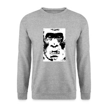 Monkey - Unisex Sweatshirt - salt & pepper - Front - Alina (178cm) & Michal (187cm)