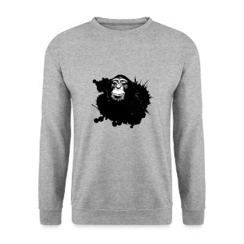 Monkey - Unisex Sweatshirt - salt & pepper - Front - Alina (178cm) & Michal (187cm)