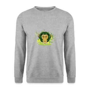 Monkey - Unisex Sweatshirt - salt & pepper - Front - Alina (178cm) & Michal (187cm)