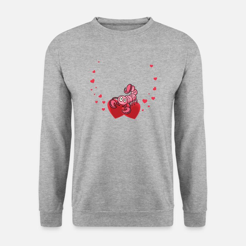 Netter Skorpion - Unisex Pullover - Weißgrau meliert