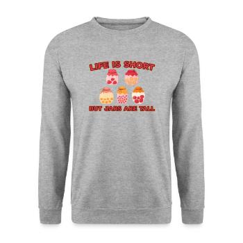 Conserve - Sweat-shirt Unisexe - gris chiné - Devant - Alina (178cm) & Michal (187cm)