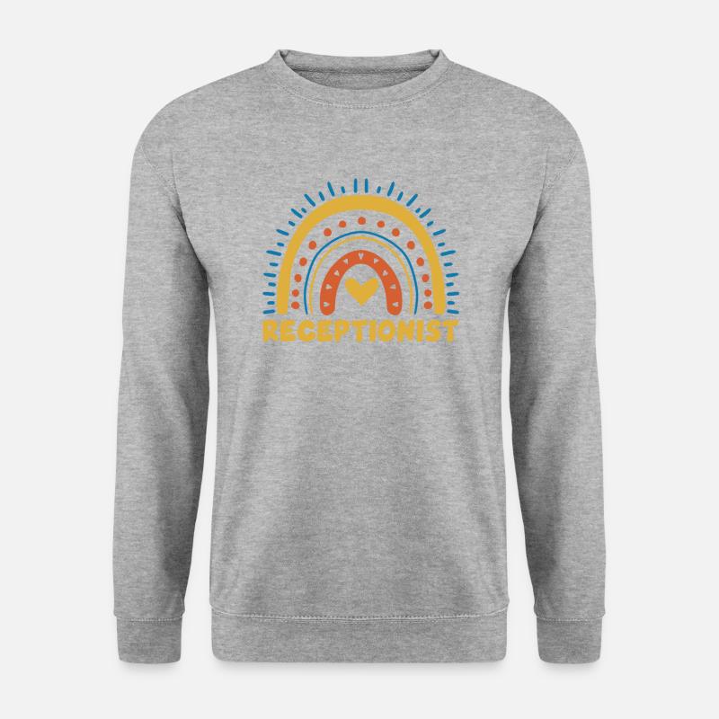 Perfektes Empfangsdamen Shirt - Unisex Pullover - Weißgrau meliert