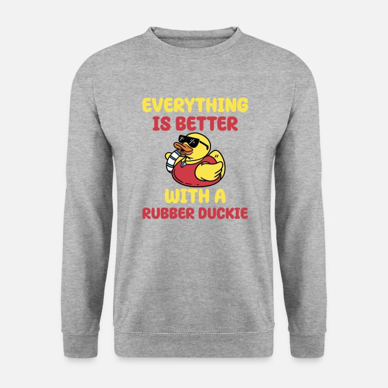 Bathing duck gift - Unisex Sweatshirt - salt & pepper