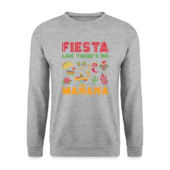 Lustiges Cinco De Mayo Design - Unisex Pullover - Weißgrau meliert - Vorne - Alina (178cm) & Michal (187cm)