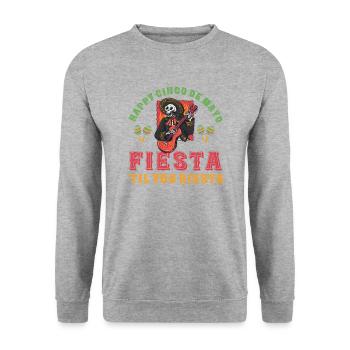 Lustige Cinco De Mayo Zitat Liebe Mexiko Party - Unisex Pullover - Weißgrau meliert - Vorne - Alina (178cm) & Michal (187cm)