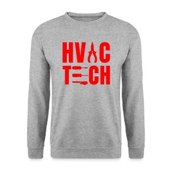 Technologie de chauffage, de ventilation et de climatisation - Sweat-shirt Unisexe - gris chiné - Devant - Alina (178cm) & Michal (187cm)