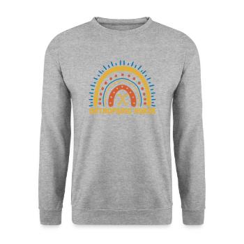 Retro Ferry Vêtements Porte-conteneurs - Sweat-shirt Unisexe - gris chiné - Devant - Alina (178cm) & Michal (187cm)