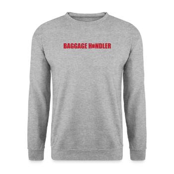 Baggage handling - Unisex Sweatshirt - salt & pepper - Front - Alina (178cm) & Michal (187cm)