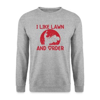 Lawn and tidy lawn mowers - Unisex Sweatshirt - salt & pepper - Front - Alina (178cm) & Michal (187cm)