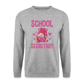 Cute school secretary motif - Unisex Sweatshirt - salt & pepper - Front - Alina (178cm) & Michal (187cm)