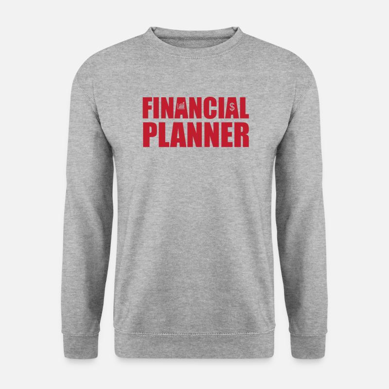 Finanzplaner - Unisex Pullover - Weißgrau meliert